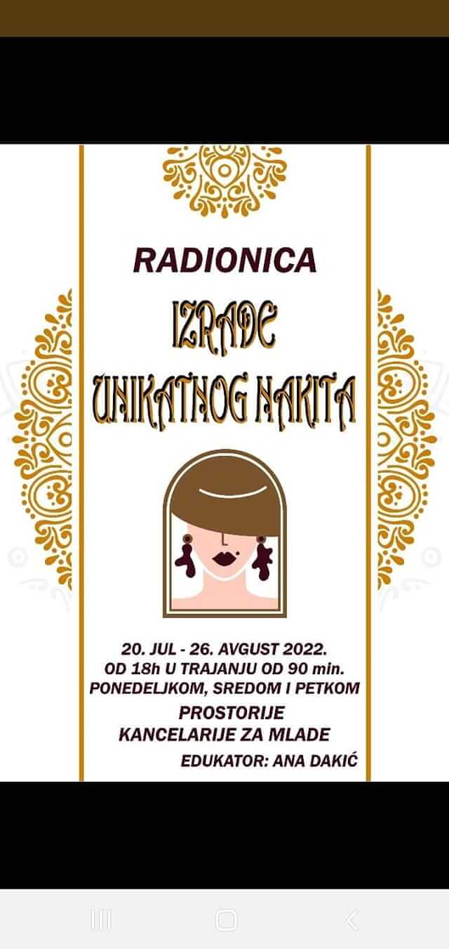 Radionica izrade unikatnog nakita