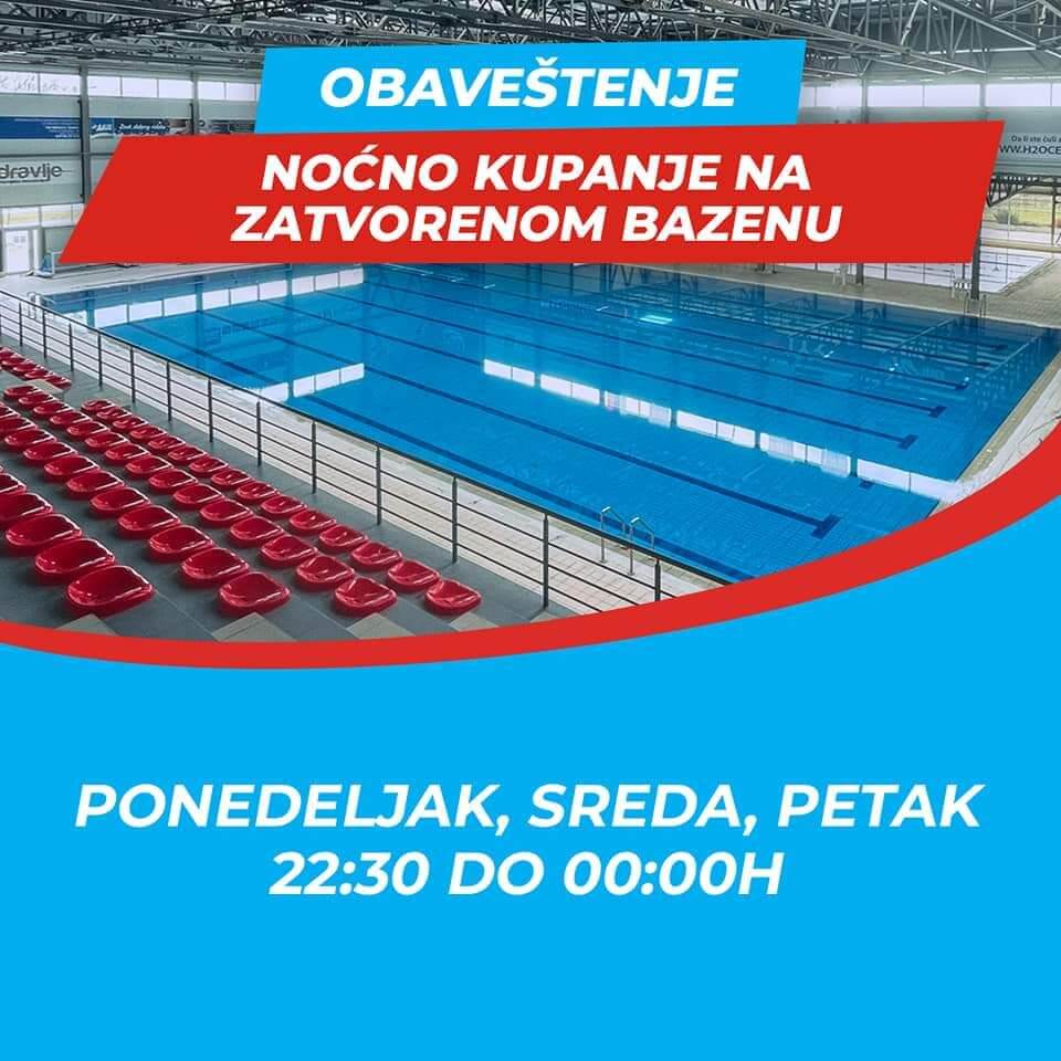 Od ponedeljka noćno kupanje na zatvorenom bazenu