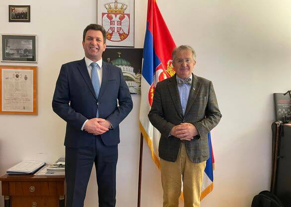 Gradonačelnik Šapca u poseti ambasadi Srbije u Austriji