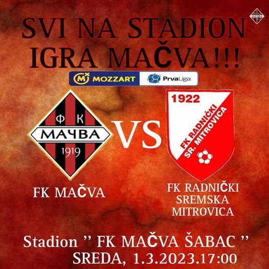 Sutra komšijski derbi na stadionu Mačve